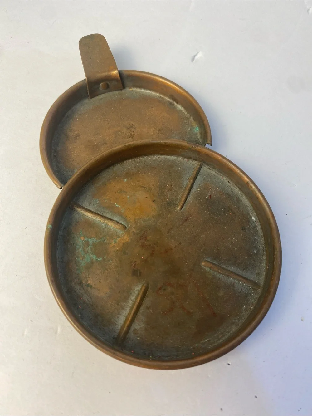 Vintage Solid Copper Coaster Set Home Barware Decor Set of 4-